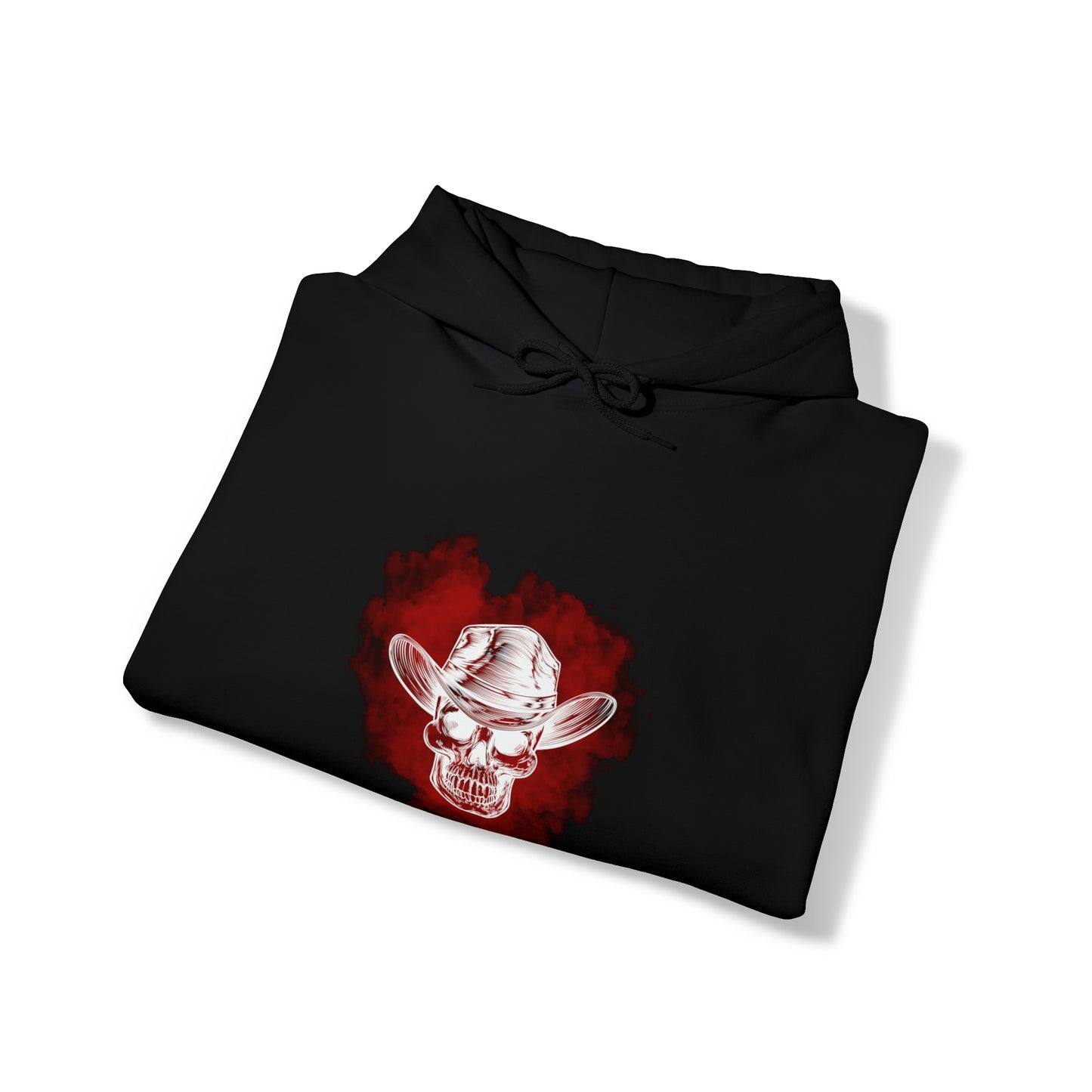 Cowboy Skull Red Smoke - Unisex Heavy Blend™ Hooded Sweatshirt