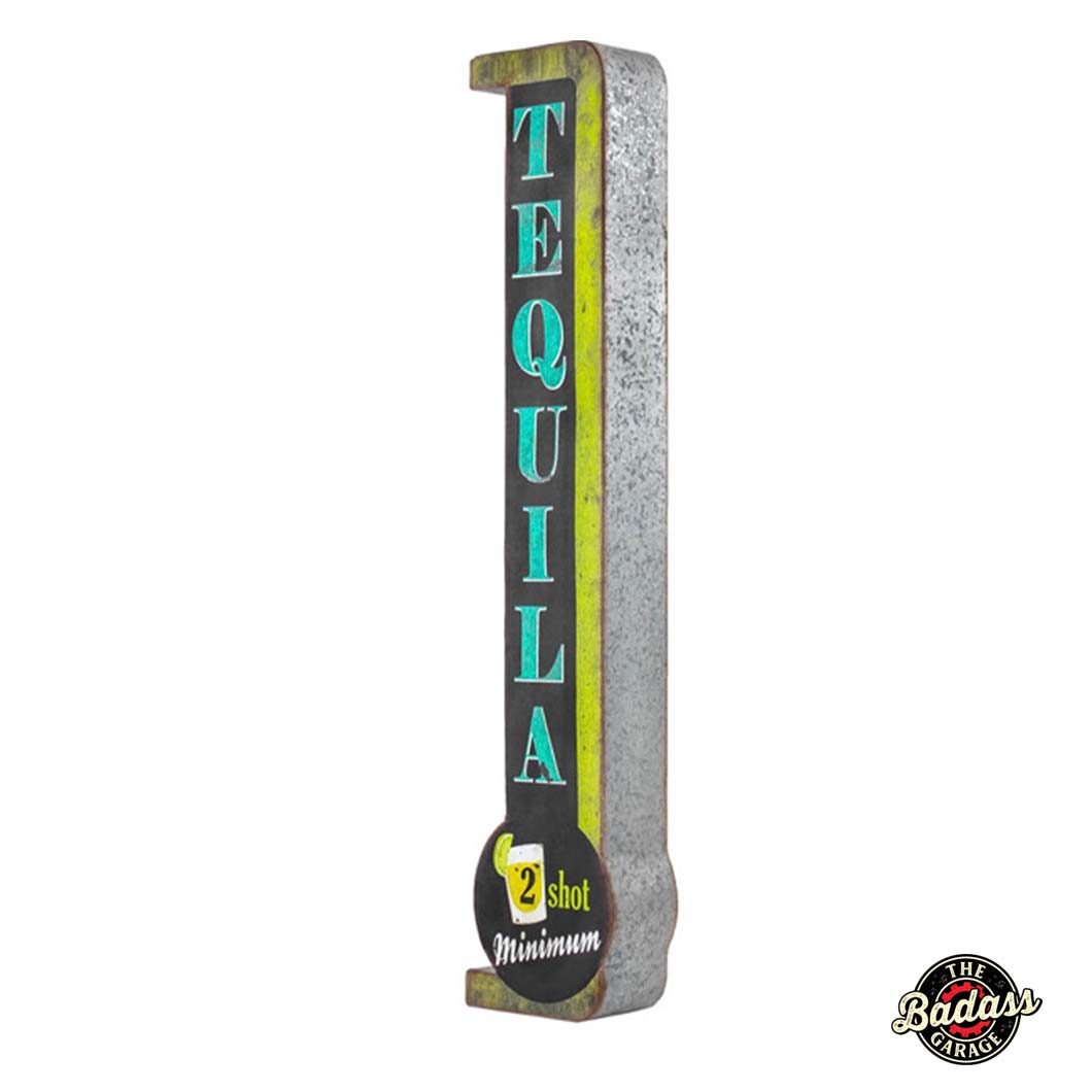 Tequila Marquee LED Sign Badass Garage