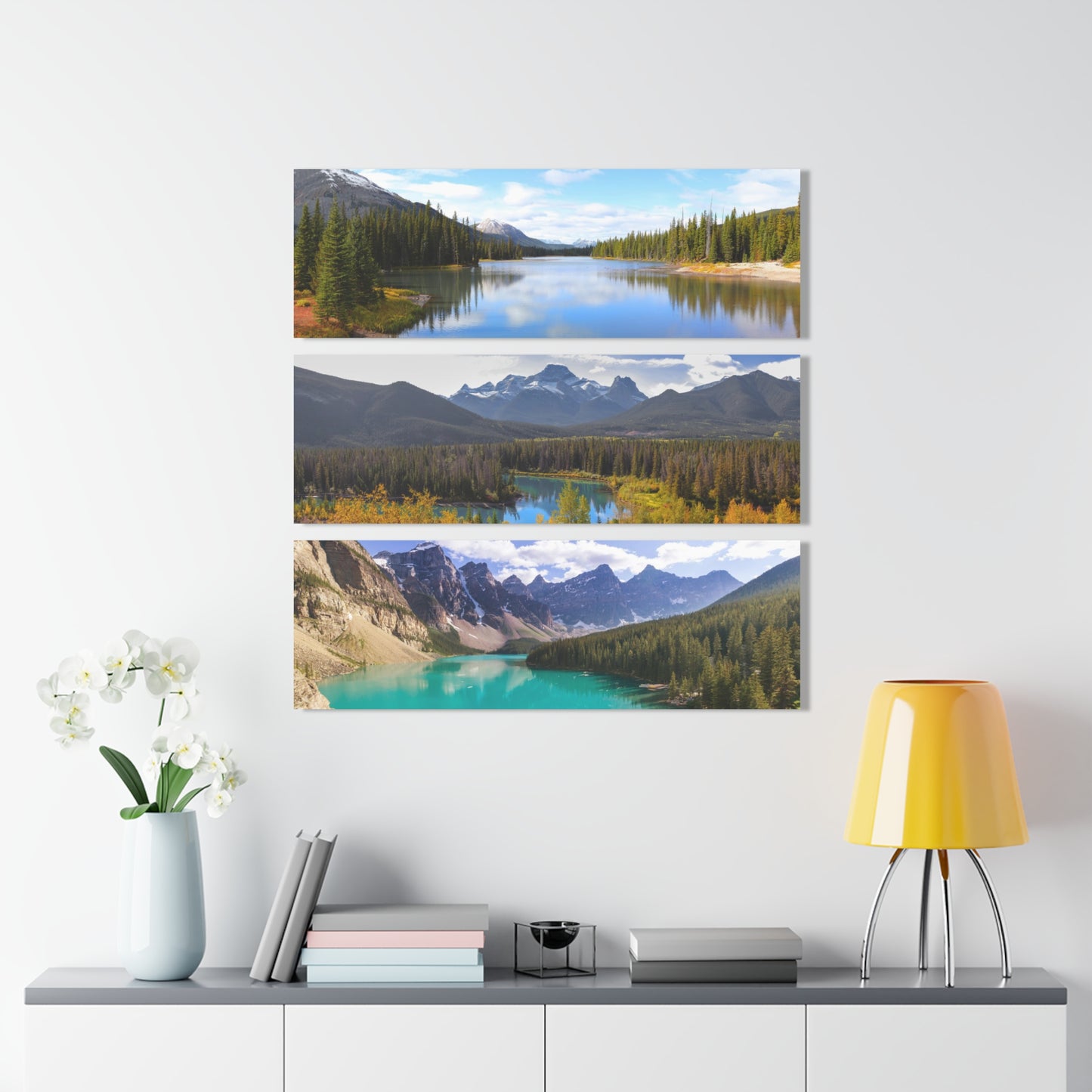 Banff Canada Rockies Acrylic Prints (Triptych)