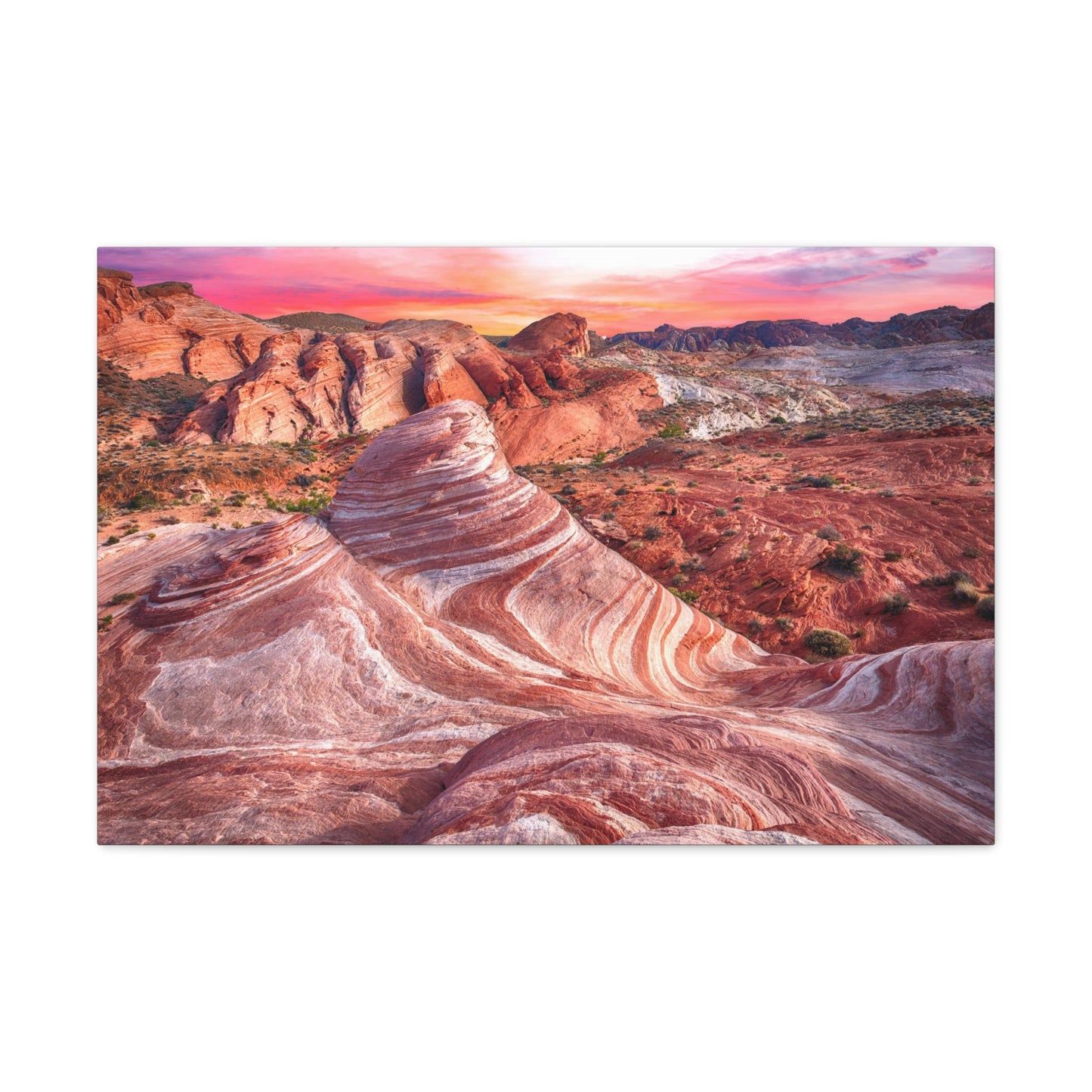 Valley of Fire Wave Rock Canvas Gallery Wraps
