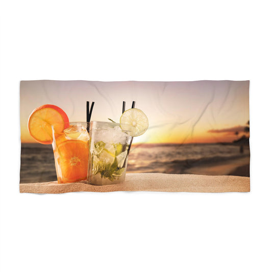 Sunset Cocktails Beach Towel