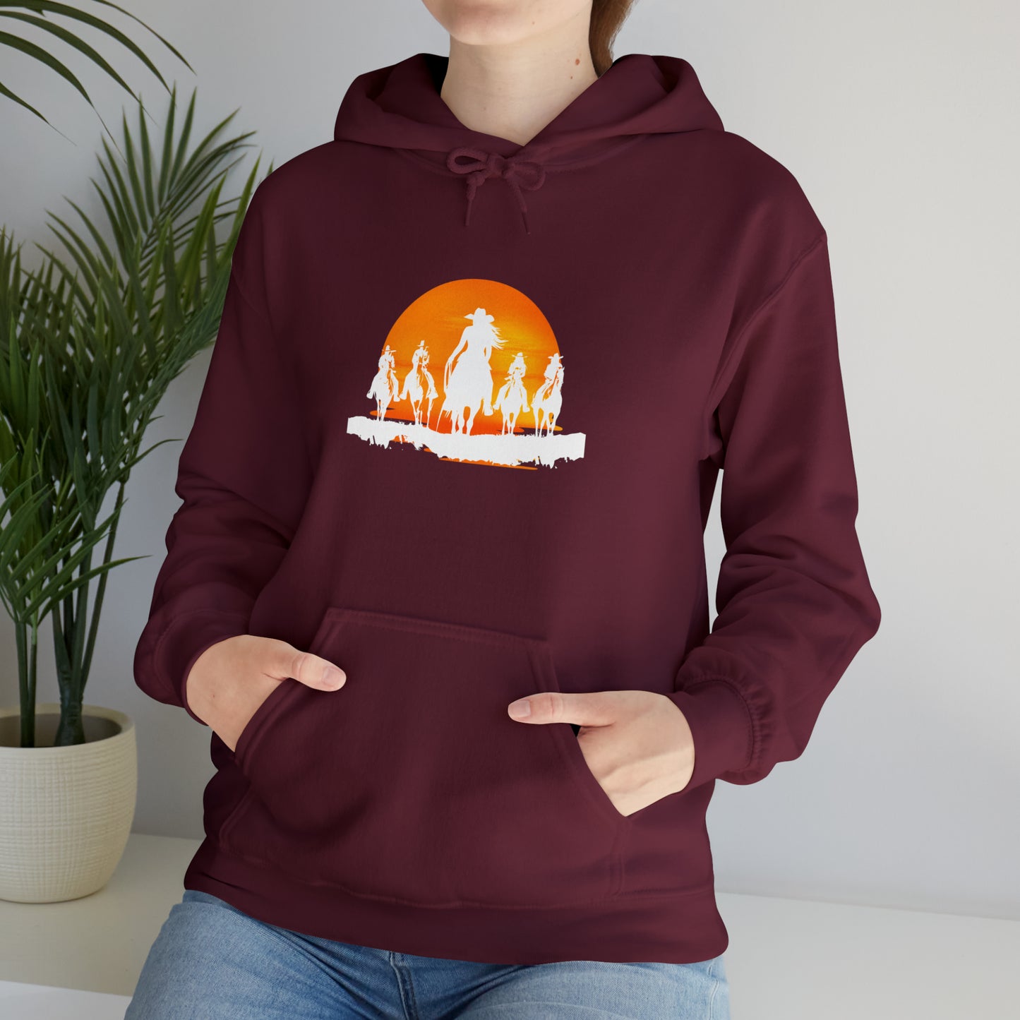 Cowgirls in the sunset  - Unisex Heavy Blend™ Hooded Sweatshirt