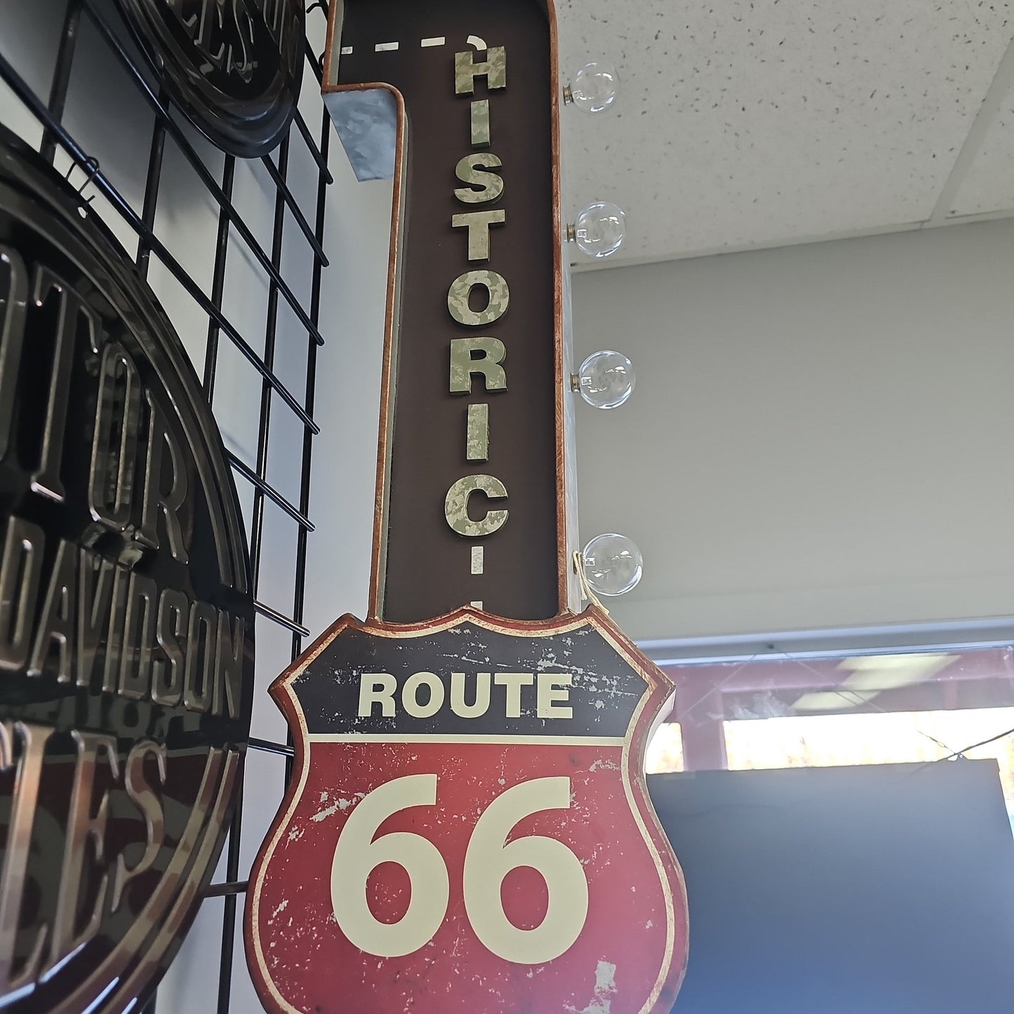 Route 66 Marquee LED Sign Badass Garage