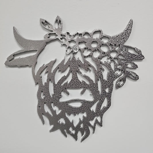 Highland Cow Medium Metal Art