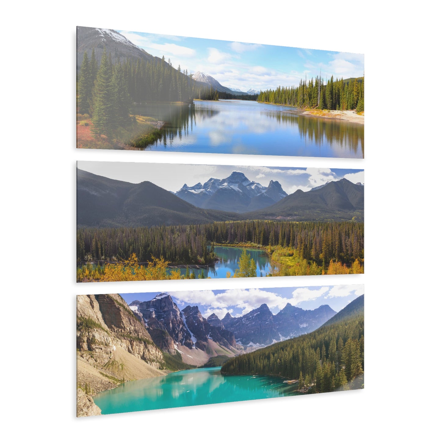 Banff Canada Rockies Acrylic Prints (Triptych)