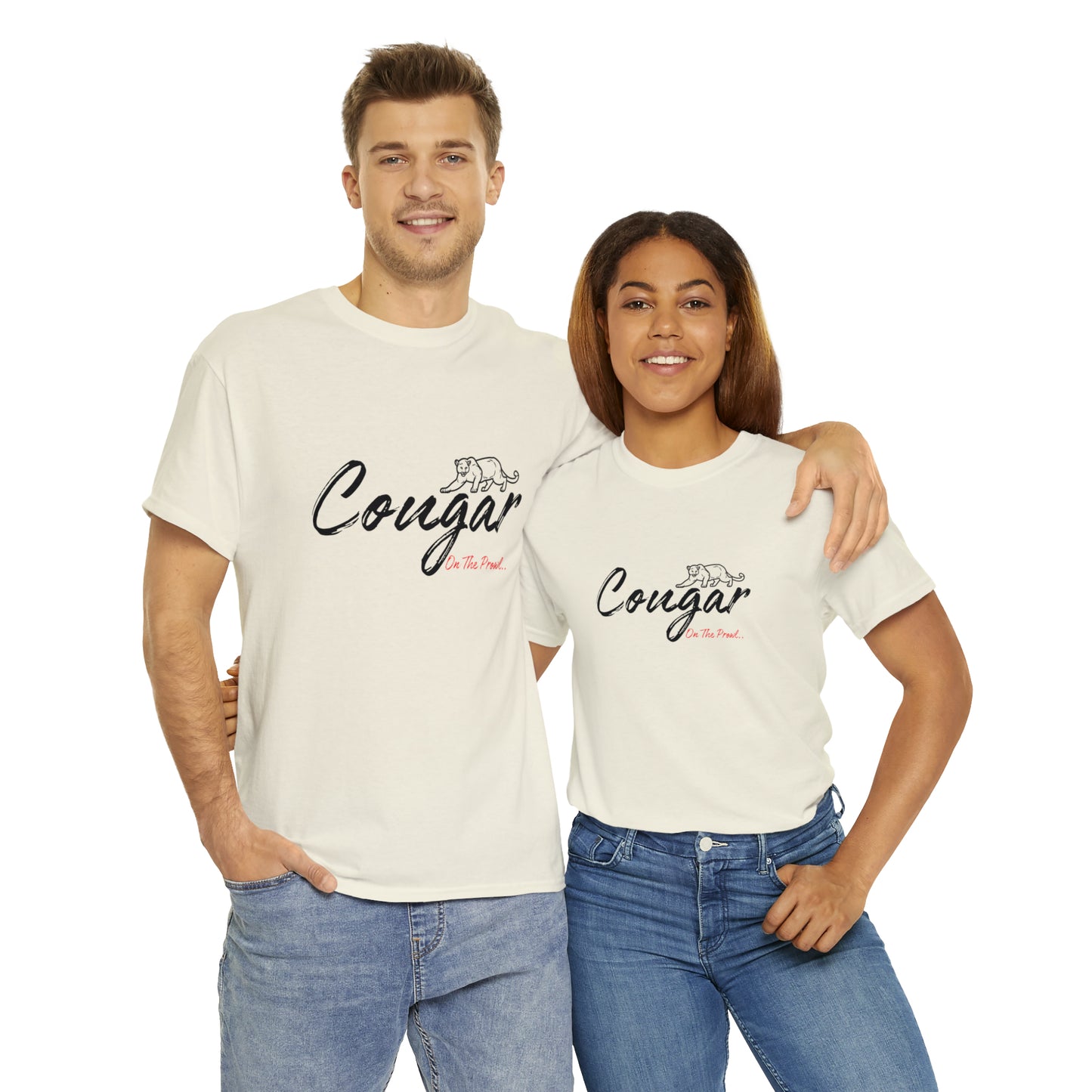 Unisex Heavy Cotton Tee - Cougar on the Prowl