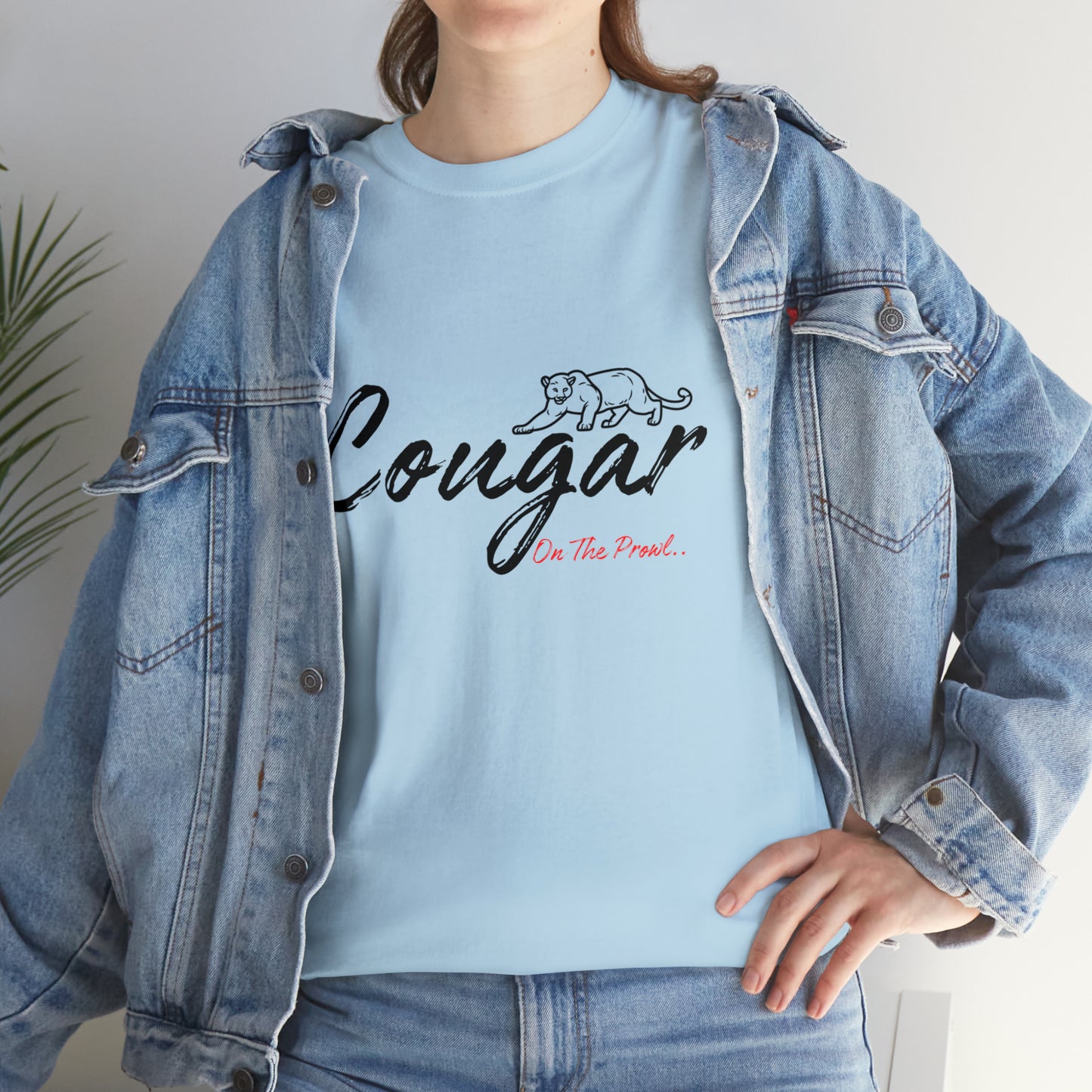 Unisex Heavy Cotton Tee - Cougar on the Prowl