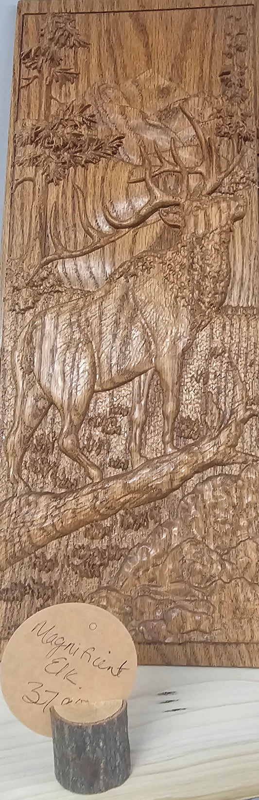 Magnificent elk Carving by Mountainy Goodness