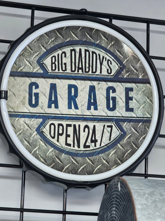 Big Daddys Garage LED Rope Light Sign