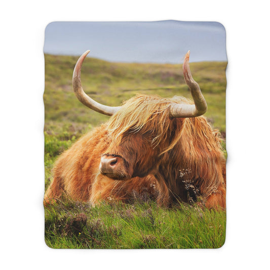 Highland Cow Sherpa Fleece Blanket
