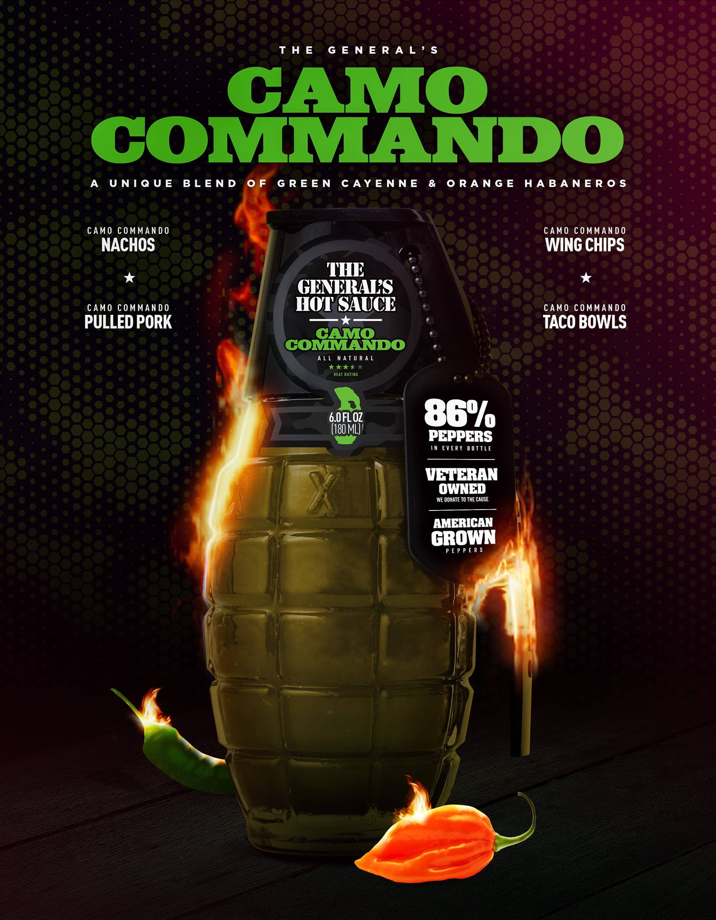 Camo Commando - The General's Hot Sauce The General's Hot Sauce