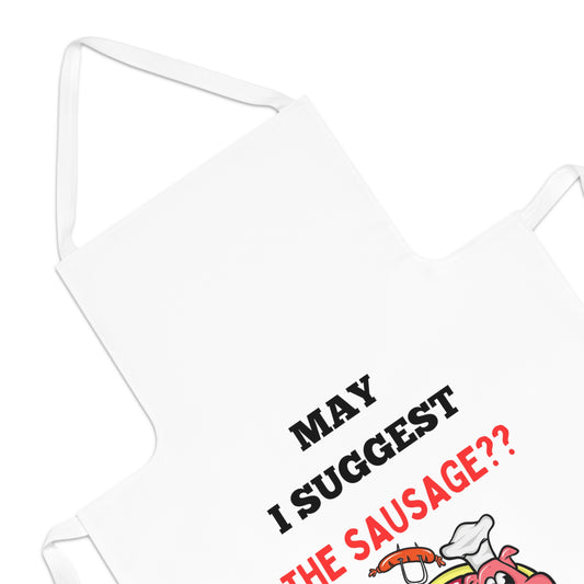 May I suggest the Sausage Adult Apron (AOP) -