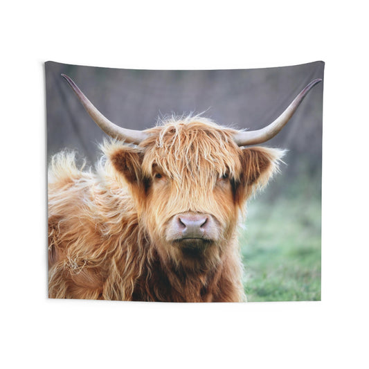 Highland Cow Indoor Wall Tapestries