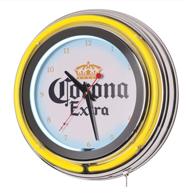Corona Extra Neon Clock Badass Garage