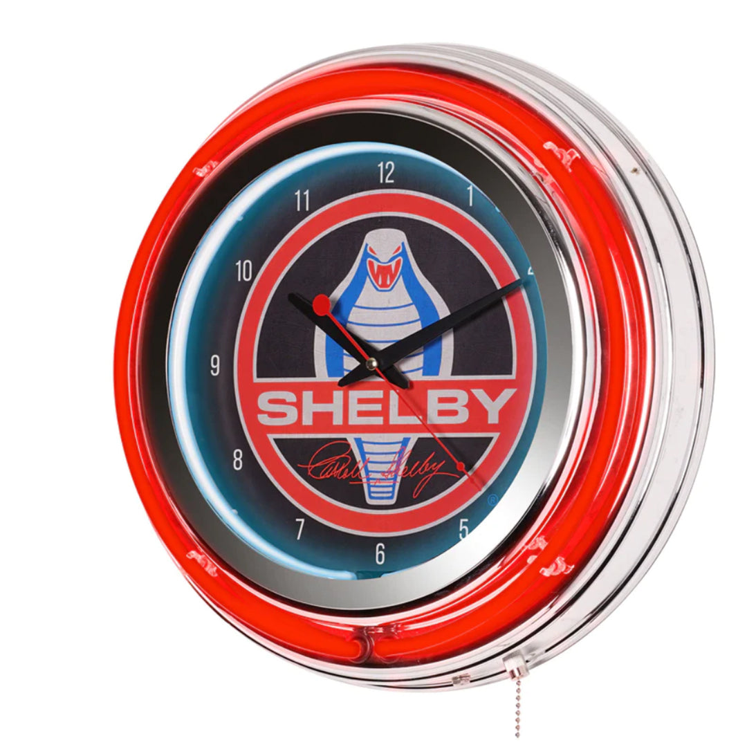 Shelby Cobra Neon Clock Badass Garage