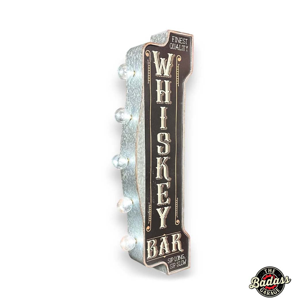Whiskey Bar Marquee LED sign Badass Garage
