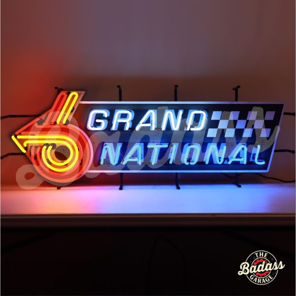 Buick Grand National Neon Sign With Backing Badass Garage