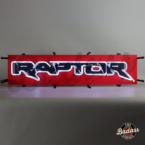 Ford Raptor Junior Neon Sign With Backing Badass Garage