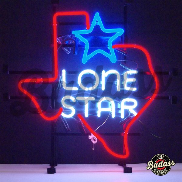 Texas Lone Star Neon Sign Badass Garage