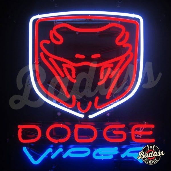 Dodge Viper Neon Sign Badass Garage