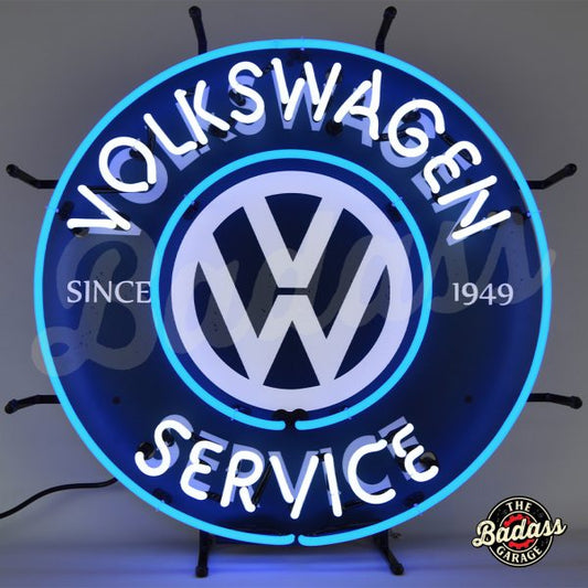 Volkswagen Service Neon Sign With Backing