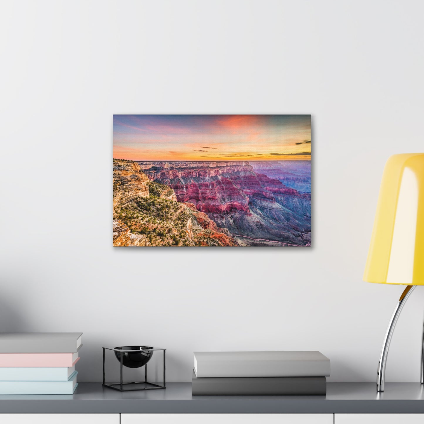 Grand Canyon South Rim At Dawn Canvas Gallery Wraps
