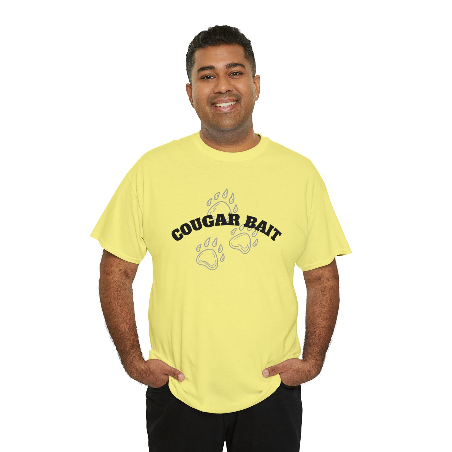 Unisex Heavy Cotton Tee - Cougar Bait with prints