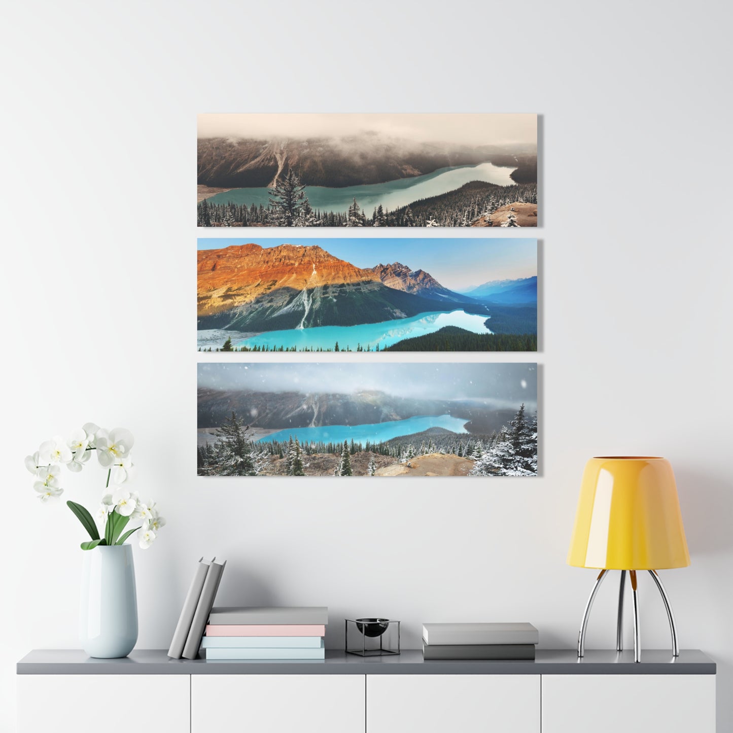 Peyto Lake Acrylic Prints (Triptych)