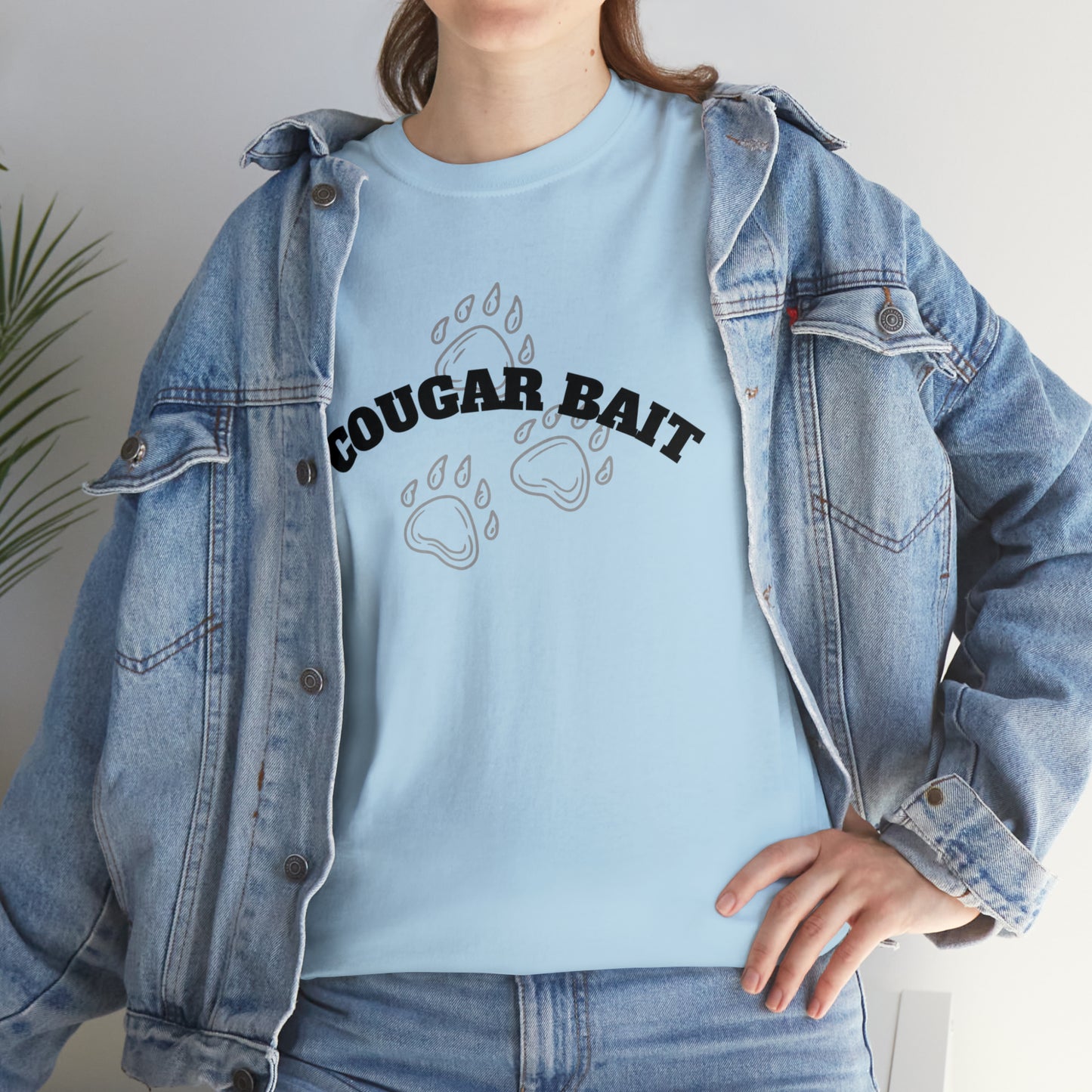 Unisex Heavy Cotton Tee - Cougar Bait with prints