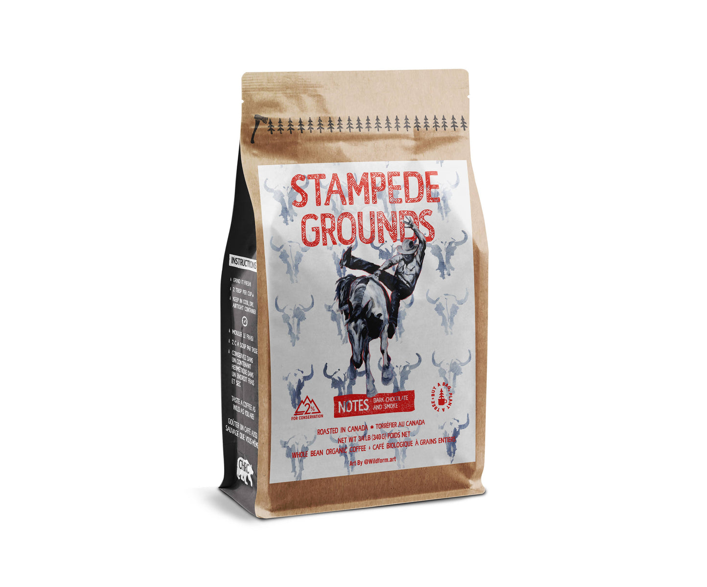 Stampede Grounds - Whole Bean Organic Coffee (MED)