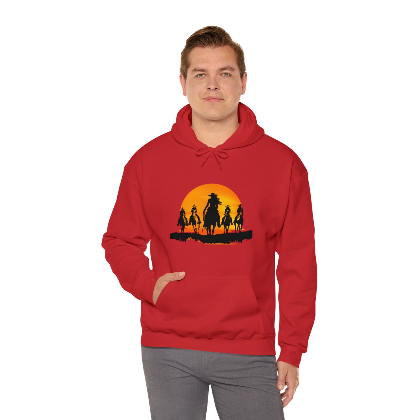 cowgirls in the sunset - Unisex Heavy Blend™ Hooded Sweatshirt