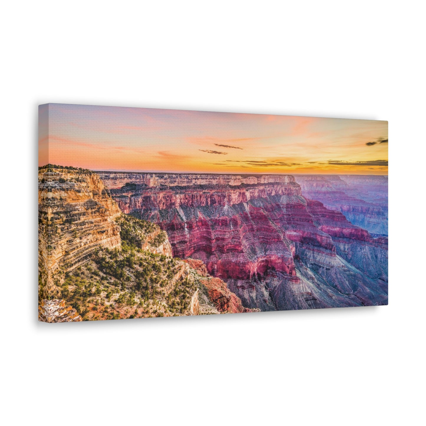 Grand Canyon South Rim At Dawn Canvas Gallery Wraps