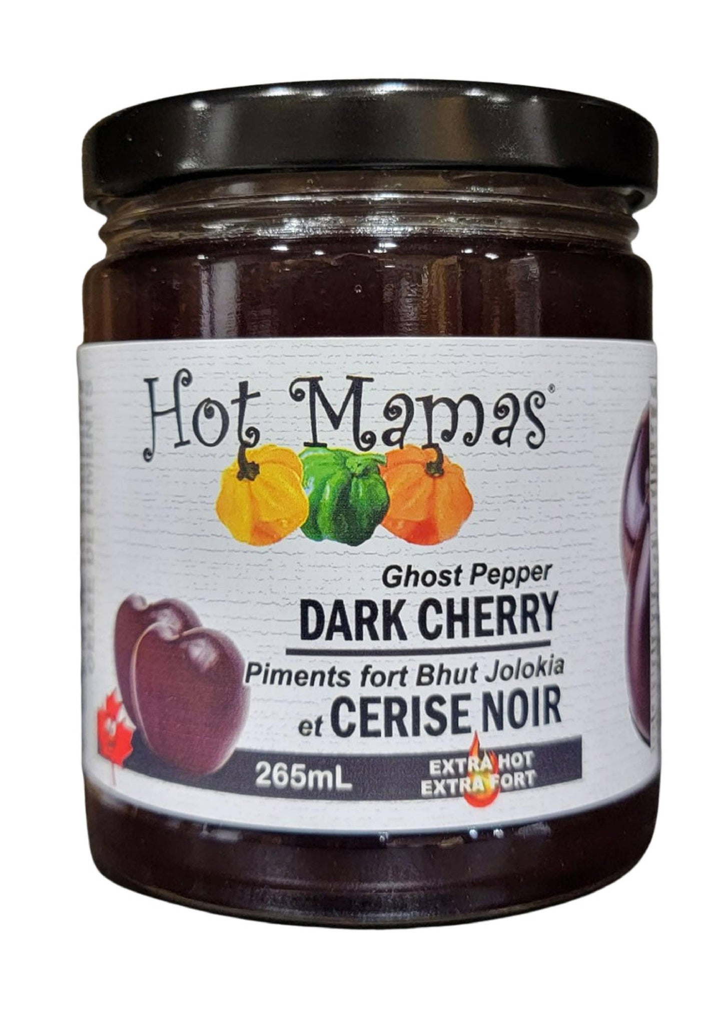 Hot Mamas Ghost Pepper Dark Cherry Pepper Jelly Hot Mamas Foods Inc