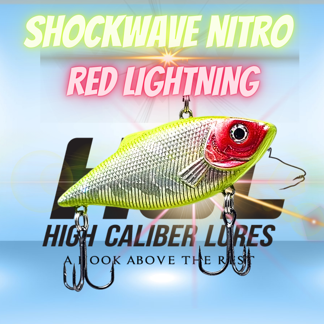 Shockwave Nitro Rattle Bait Red Lightning 2.5” & 3/8 oz
