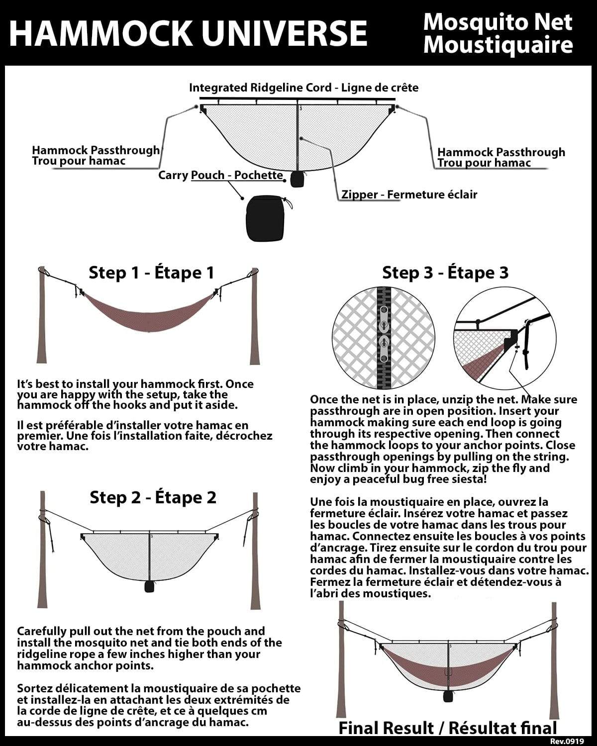 Mosquito Net for Hammocks - No-see-ums Mesh Hammock Universe Canada