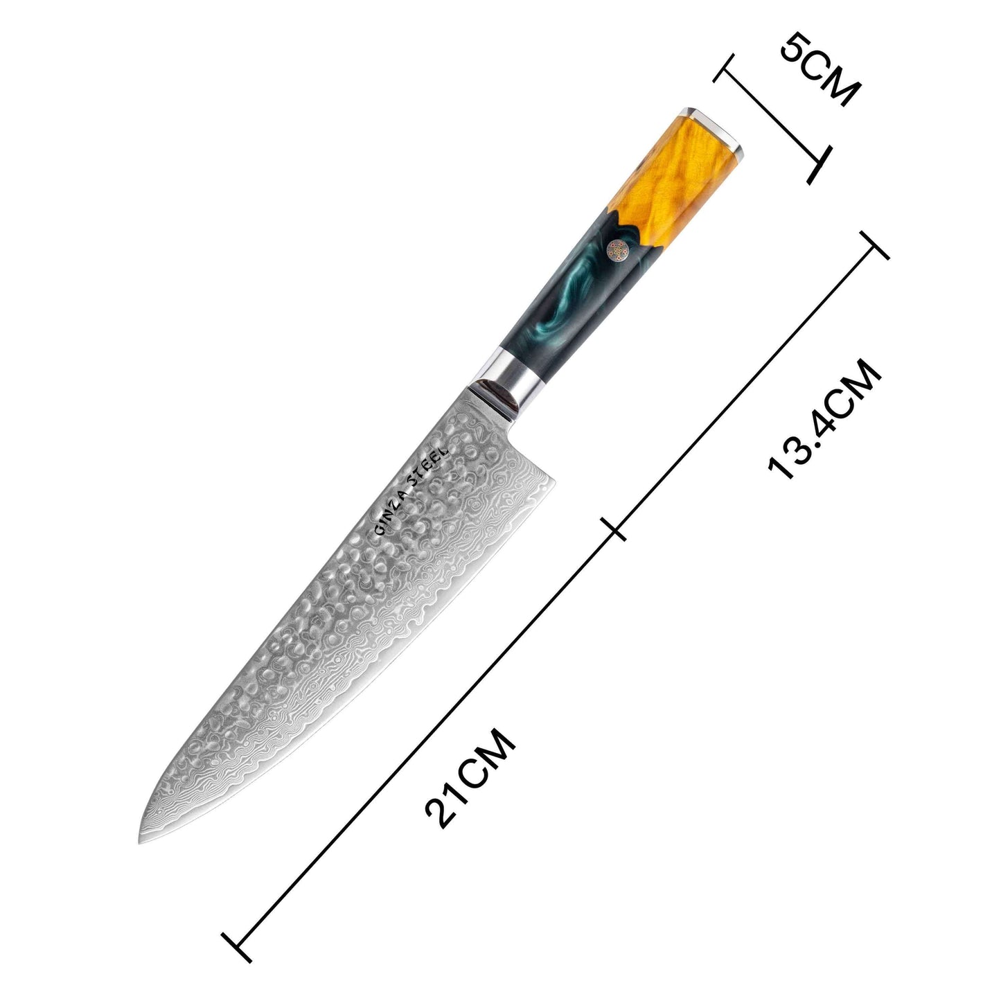 Kaze Katana | Chef Knife 8" Damascus VG10 Steel 67 layer Ginza Steel