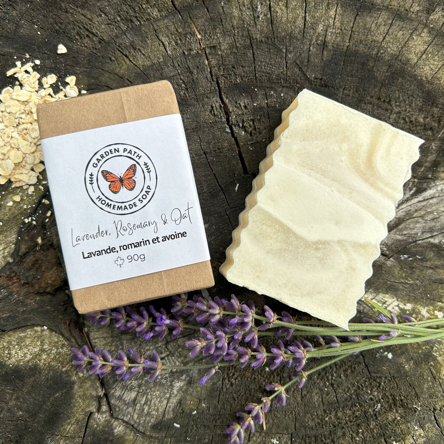 Lavender, Rosemary & Oats Bar Soap | 100% Natural Exfoliating Soap with Essential Oils