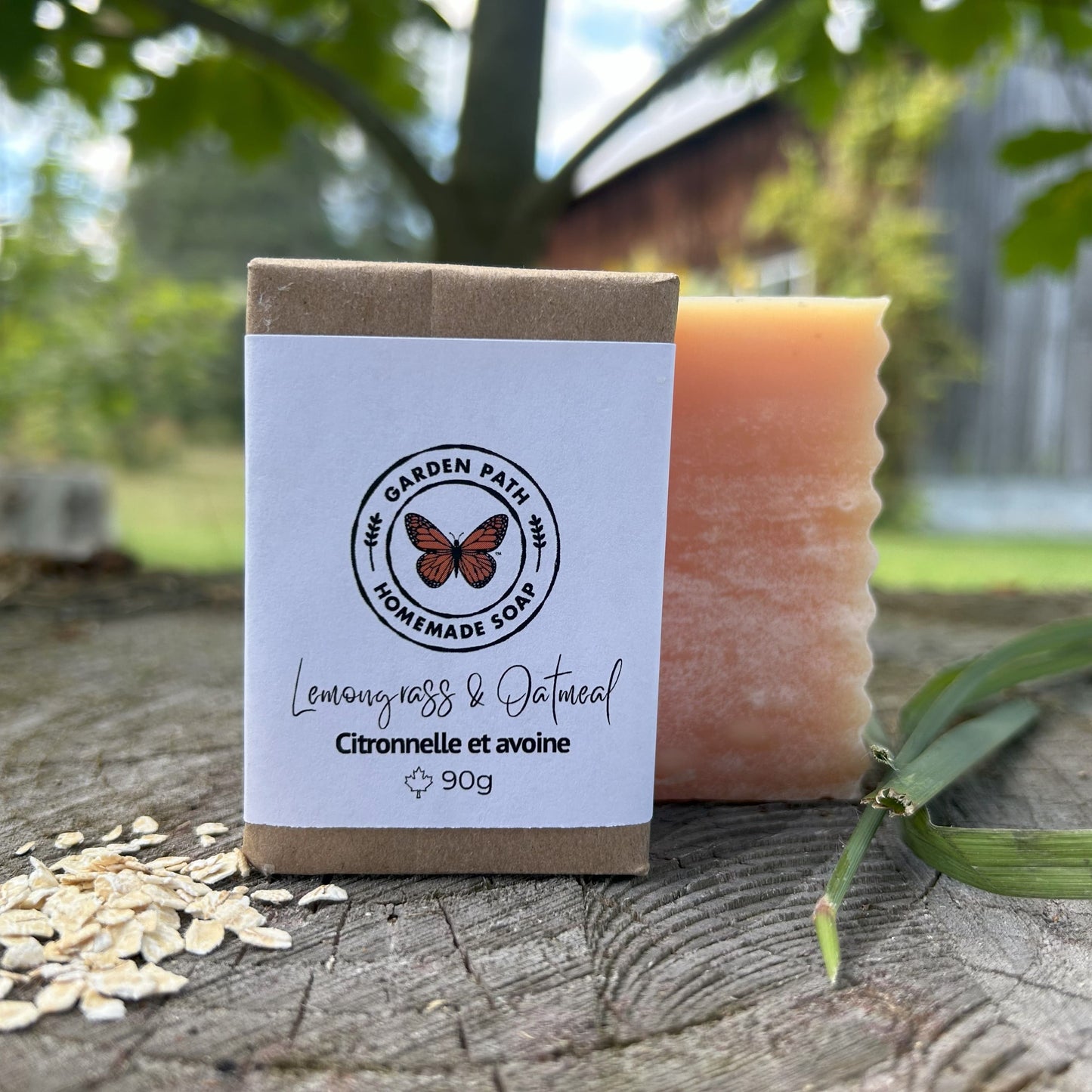 Lemongrass & Oatmeal Bar Soap | 100% Natural Exfoliating Soap with Essential Oil