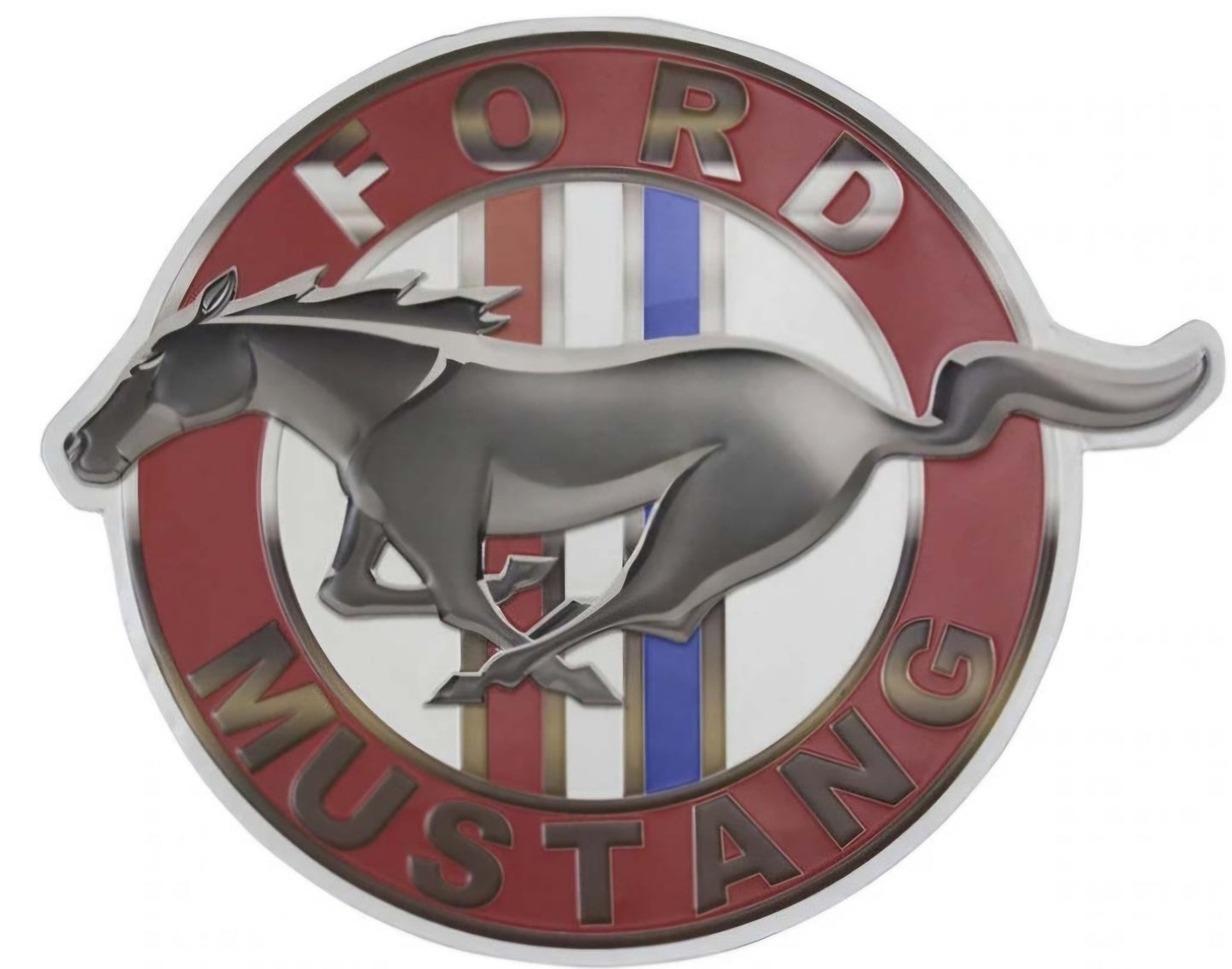 Ford Mustang Embossed Metal Sign Badass Garage