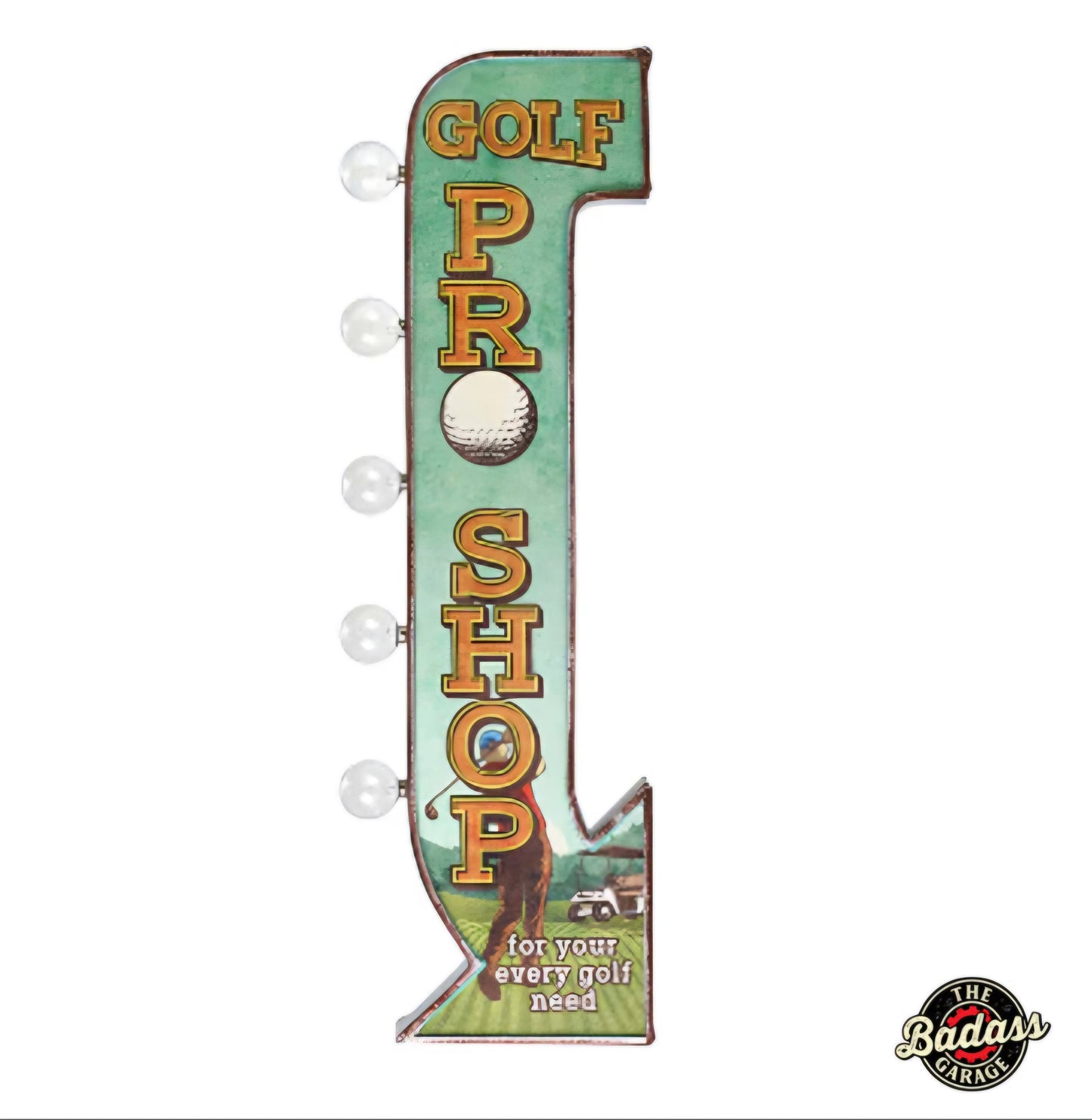Golf Pro Marquee LED Sign Badass Garage