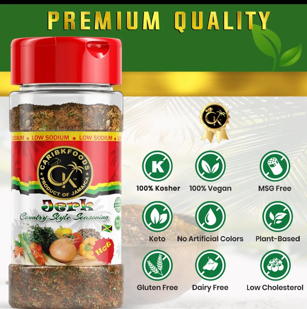 CarribK Foods Caribbean Hot Jerk Seasoning caribbean kitchen