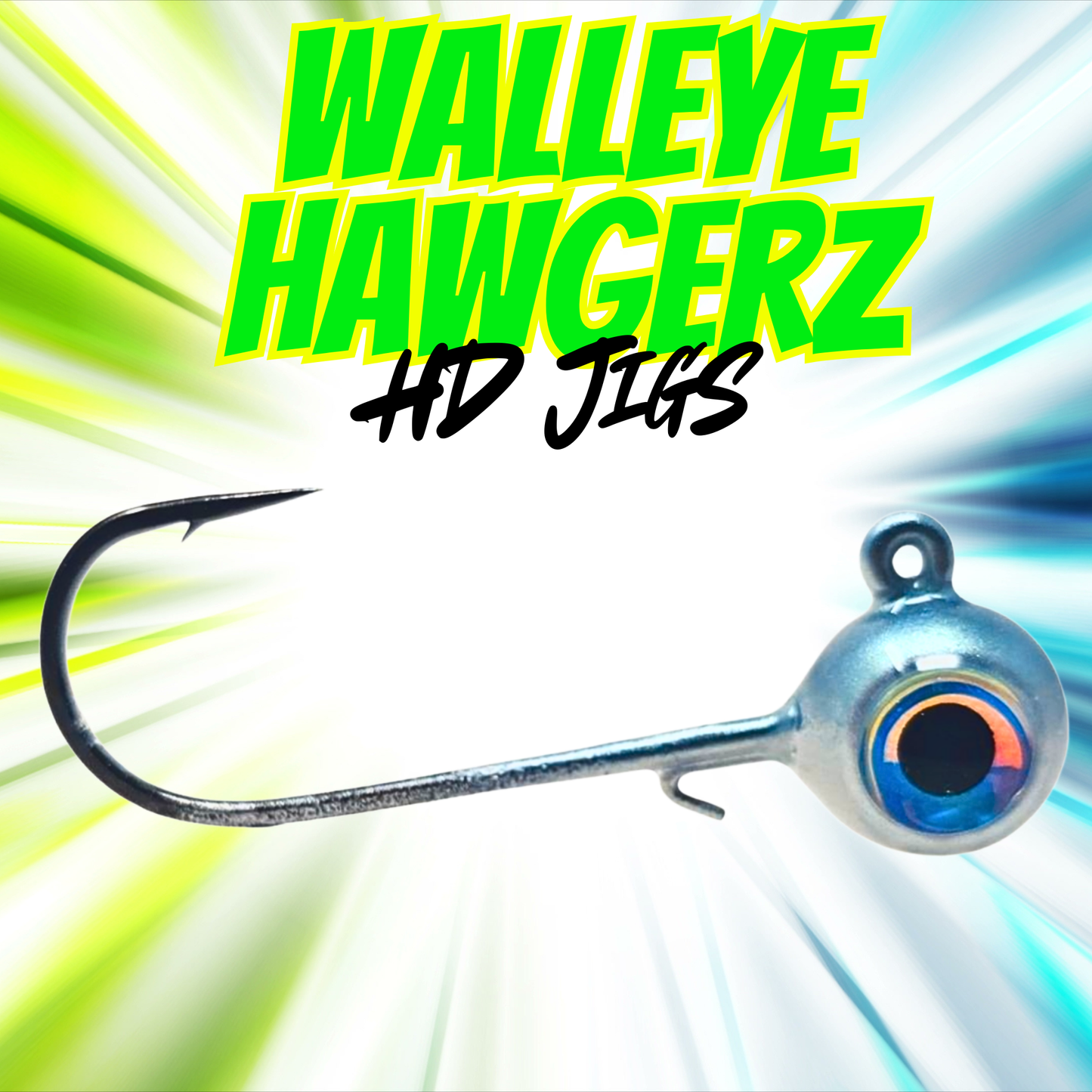 Walleye Hawgerz Jig – Silver Shiner | Mustad Long-Shank Hook | High Caliber Lures