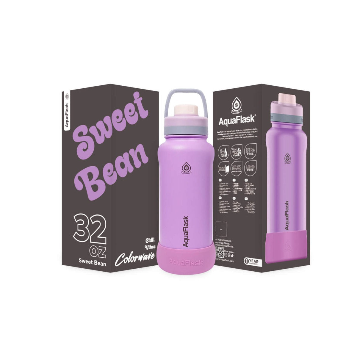 Aqua Flask Colorwave 32oz – Stainless Steel, Vacuum Insulated, Hot & Cold, Leak Proof, Travel & Office Bottle aquaflaskcanada