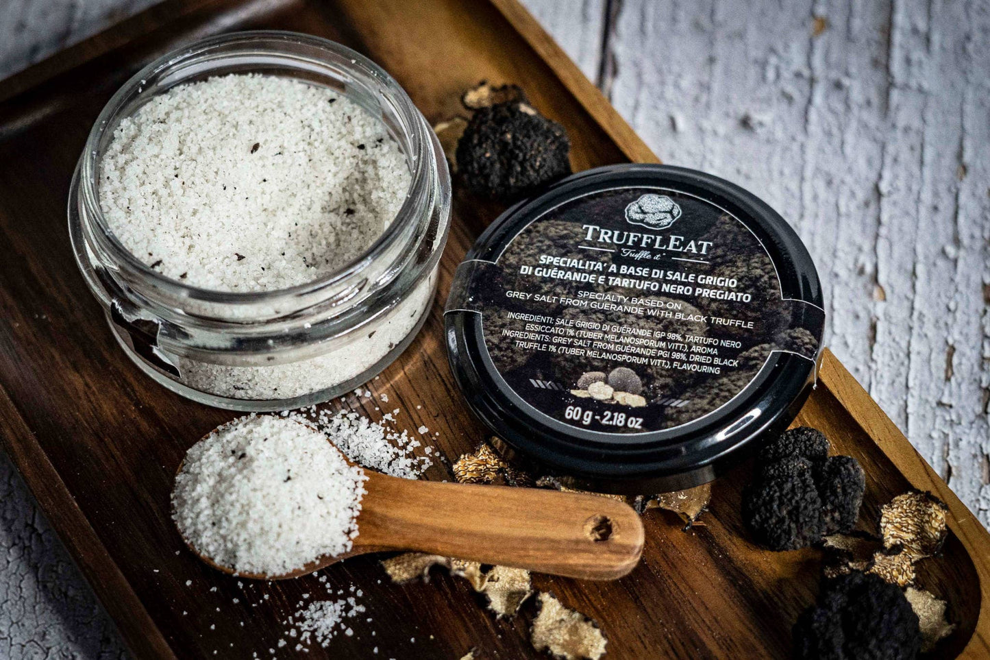 Gray Salt of Guerande and Black Truffle 60 gr Made in Italy Truffleat srl