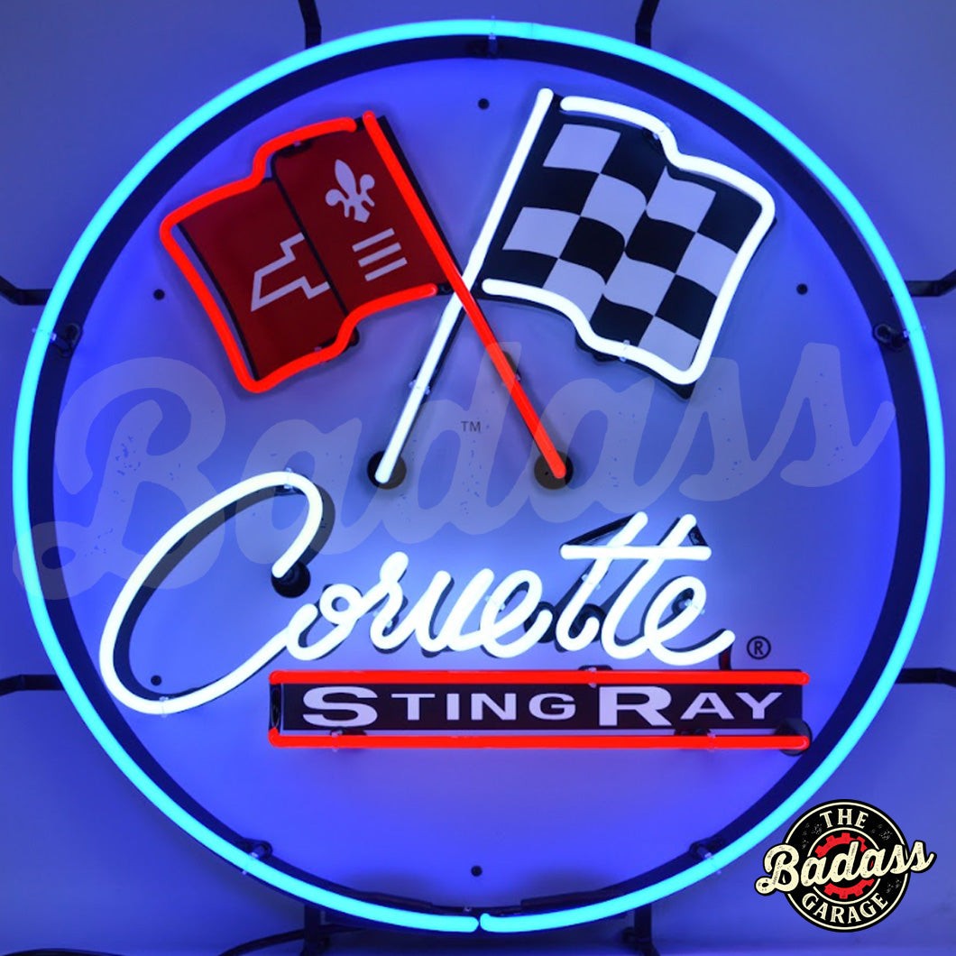 Corvette Stingray Neon Sign Badass Garage