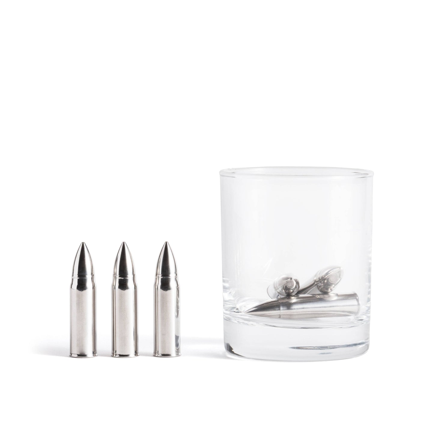 Outset Stainless Steel Whiskey Stones, Set 6, 0.55" x 2.28"