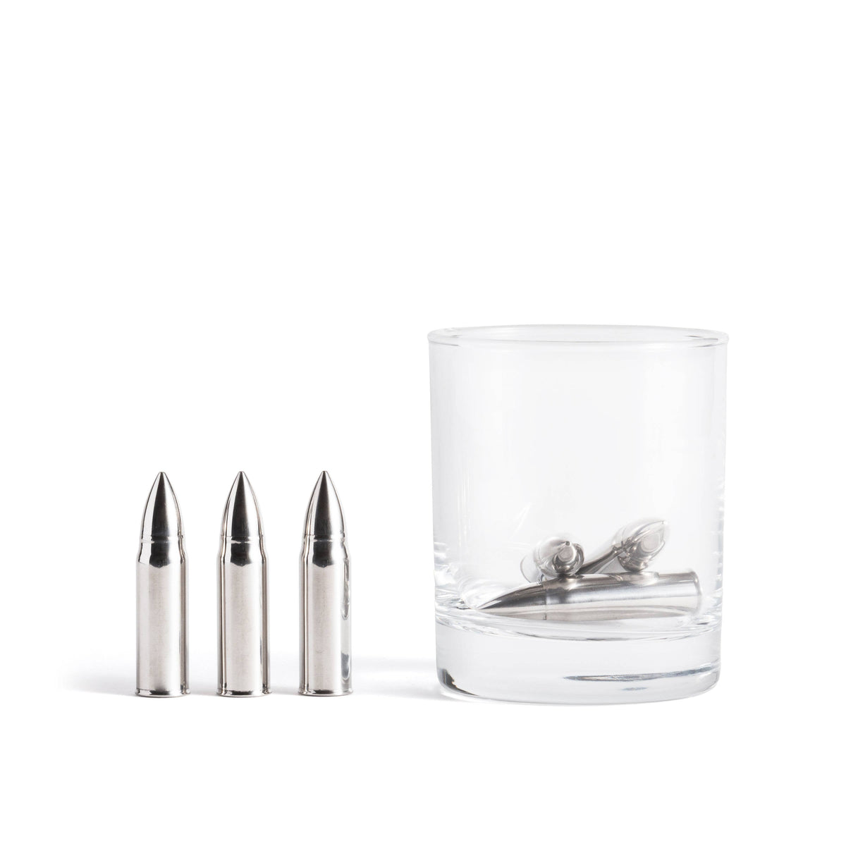 Outset Stainless Steel Whiskey Stones, Set 6, 0.55" x 2.28" Fox Run Brands