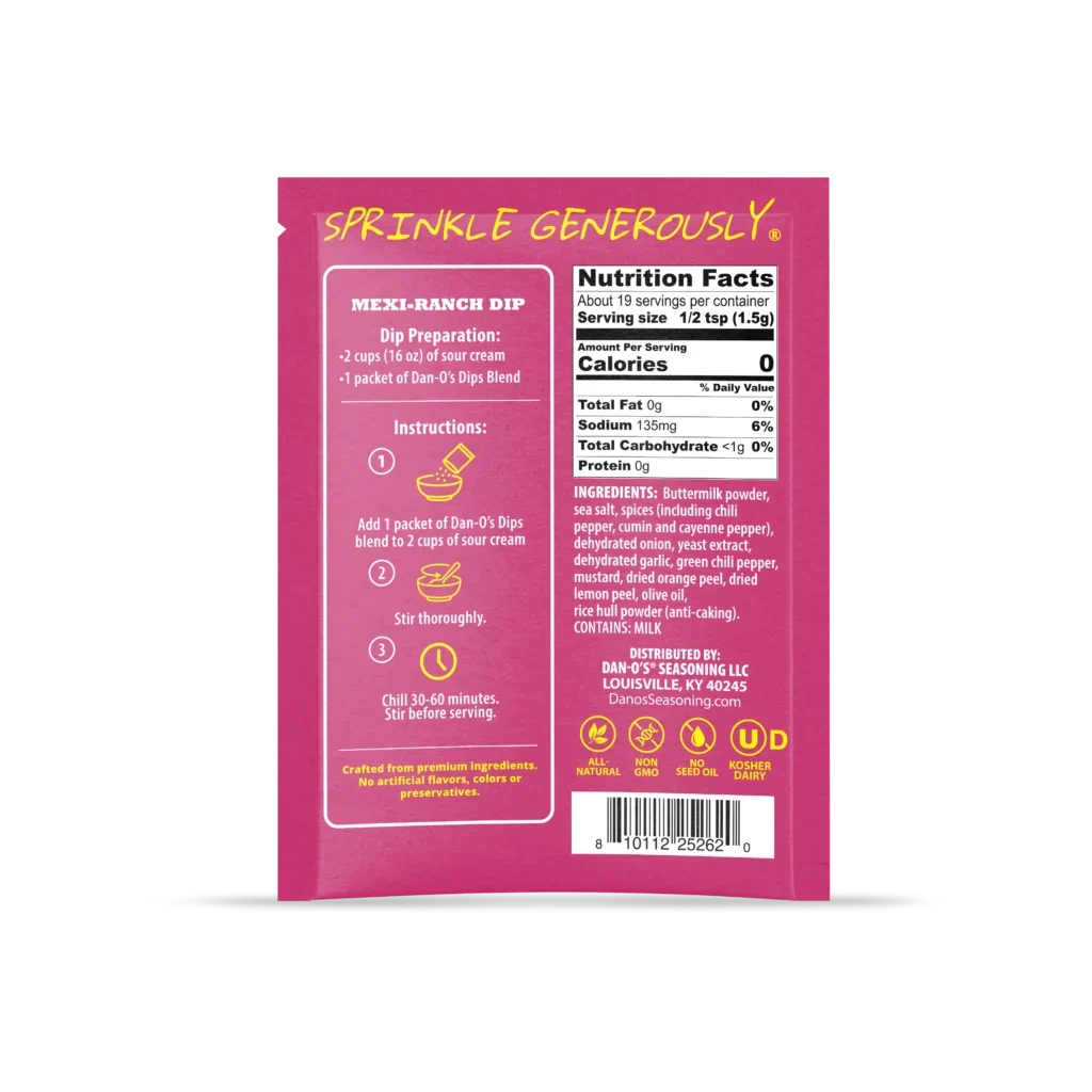 Dan‑O’s Mexi-Ranch Dip Mix Packet