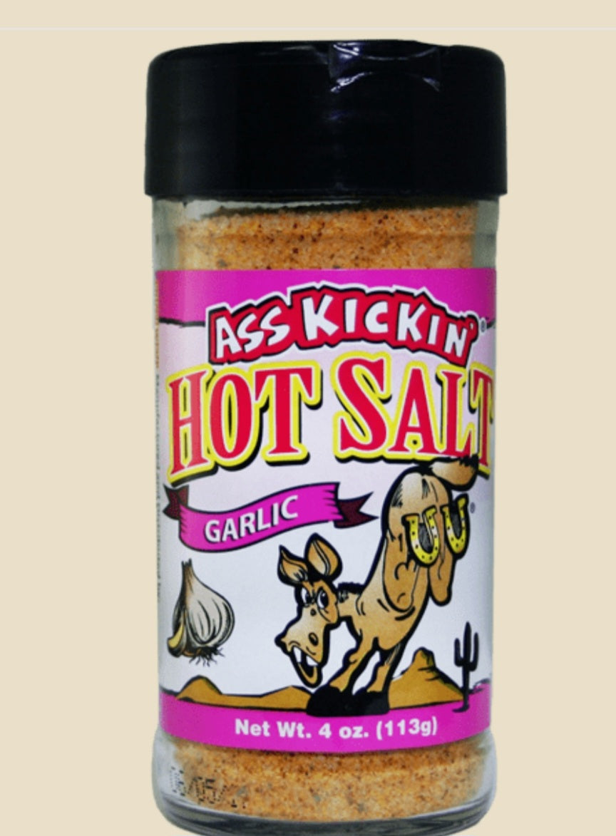 Ass Kickin Garlic Hot Salt southwest specialty food