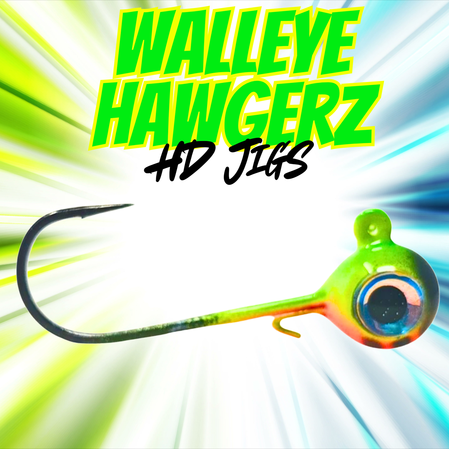 Walleye Hawgerz HD - Green Hornet - 3 Pack